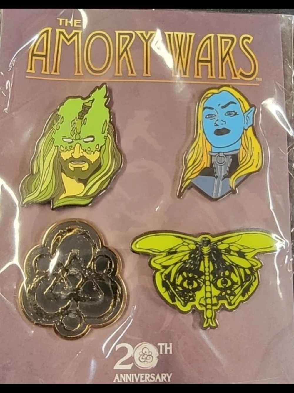 20th Anniversary Enamel Pin Set - Blue, Green, Yellow